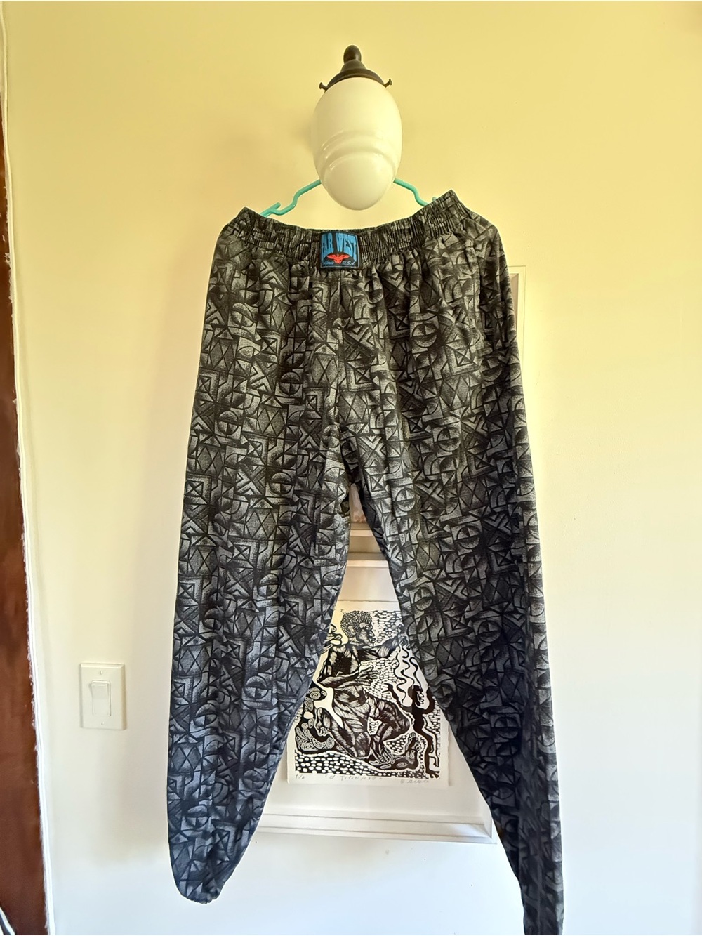 Unisex Gray Patterned Lounge Pants